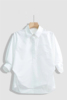 白色衬衫女设计感小众秋季2023衬衣五分袖法式短款小个子上衣