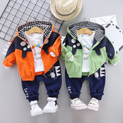 童装男春秋款三件套装，男童卫衣婴儿小孩，衣服宝宝秋装0一1-3岁外套