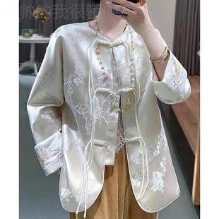 Tang suit cheongsam coat top风衣女款2024高级感超好看外套