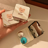可爱隐形眼镜盒便携小巧美瞳盒高级感ins风，小熊护理伴侣收纳盒子