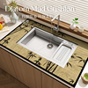 新中式中国风硅藻泥水槽边缘洗碗槽窄边沥水垫卫生间洗脸台吸水垫