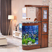 鱼居乐酒柜屏风鱼缸玻璃，大型1.5米欧式储物柜免换水懒人水族箱