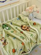卡通加厚拉舍尔儿童毛毯牛奶绒，沙发盖毯婴幼儿，午睡毯幼儿园小毯子