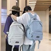 双肩包男士(包男士)简约百搭大容量电脑旅行背包，女初中生高中大学生书包男