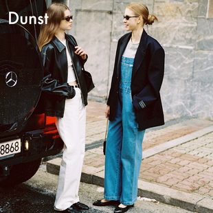 Dunst2024春季牛仔吊带裤女士休闲长裤宽松背带裤UDPA4A212