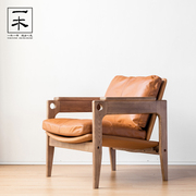 北欧简约实木休闲家用沙发椅单人阳台懒人小户型客厅时尚设计