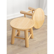 小凳子圆凳子实木家用沙发矮凳木头小板凳原木凳儿童换鞋