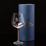 宝汀顿手工结合工艺水晶玻璃，香槟杯带钻桶装红酒杯高脚杯水钻红