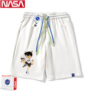 NASA青少年帅气风裤子男女高级感情侣装短裤休闲裤柯南篮球运动裤