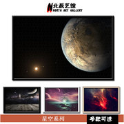 定制宇宙星空木质拼图1000片大型太空星球减压成年人解压玩具带框