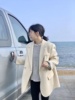 韩国羊毛中款大衣914单排扣翻领时尚，休闲女装大衣