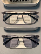百搭气质深空灰tr90方框眼镜防蓝光护目镜素颜个性，可配近视理工男