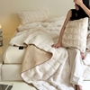 加厚丹麦雕绒皮草毯子单人沙发法兰绒毛毯双人床边保暖珊瑚绒盖毯