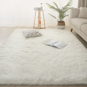 客厅地毯免洗可擦白色地毯卧室坐垫拍照纯色ins风长毛毛绒毛毯地
