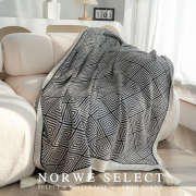 毯子现代简约侘寂风毛毯，客厅沙发毯床尾，毯办公室空调毯披肩针织毯