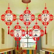 幼儿园走廊吊饰创意中国风挂饰，生肖传统美德文化，小学教室国学装饰