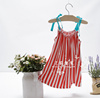 女童宝宝夏款清凉吊带，儿童装红色竖条纹上衣夏季裙子