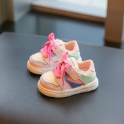 学步鞋女宝宝春秋款软底透气单鞋1-3岁婴儿鞋子女宝板鞋男小童鞋