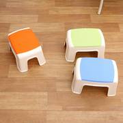 加厚塑料小凳子儿童卡通板凳，矮凳成人防滑创意，家用洗手凳浴室方凳