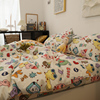 北欧简约卡通儿童可爱床上四件套全纯棉，1.5m被套床单三件套1.8米