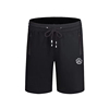 HL28146 男士夏季运动裤短裤针织5五分裤黑色系带宽松弹力毛圈款