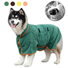 Dog Bathrobe Towel with Velcro Pet Drying Coat For Dog Cat S