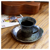 日本进口美浓烧手作粗陶简约复古咖啡杯碟子套装茶杯
