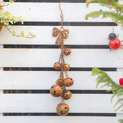 铁艺蝴蝶结铃铛串欧式复古做旧花园，杂货圣诞节壁挂装饰品