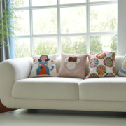 美式田园高端沙发刺绣抱枕床头靠垫套客厅家用小清新加厚棉布靠枕