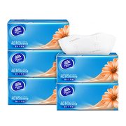 维达纸巾抽纸家用实惠装100抽大包餐巾纸面巾纸卫生纸5包