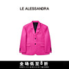左岸潇同款品牌直营 LE ALESSANDRA 粉色不对称羊毛西装外套