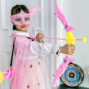 儿童女孩弓箭玩具公主套装运动户外室内箭筒箭靶射击吸盘射箭弹弓