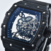 精准石英表个性木纹手表商务碳纤纹路石英表高端创意时尚简约表