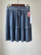 150 套装夏日百搭女士牛仔裙 舒适甜美花边蓝色薄款半身裙