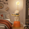 奶油ins风布丁猫儿童床头柜带灯一体现代简约可爱卧室小型置物架