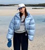 首尔印象韩代 东大门 ins风 冰蓝色立领保暖短款羽绒服2023冬季女