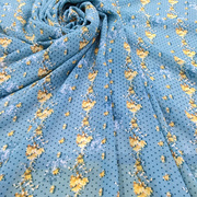 雪纺印花布料 3米35元 微透波点花朵连衣裙春夏装面料