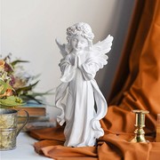 北欧复古祈祷少女天使，雕像摆件家居客厅桌面，摆设软装饰品拍照道具
