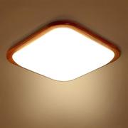 贝特优美中式吸顶灯LED卧室灯长方形实木客厅灯简约大灯家用超薄