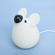 创意老鼠暖光小夜灯LED充电硅胶床头台灯喂奶婴儿哺乳护眼节能灯