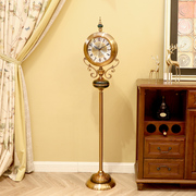 美式落地钟客厅静音创意奢华大气大座钟欧式别墅摆件大钟装饰立钟