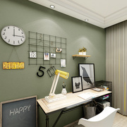 简约北欧风素色纯色墙纸复古墨绿浅绿抹绿草绿灰绿色客厅卧室壁纸