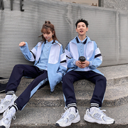 初高中学生运动会班服套装ins港风外套韩国学院风春季校服三件套