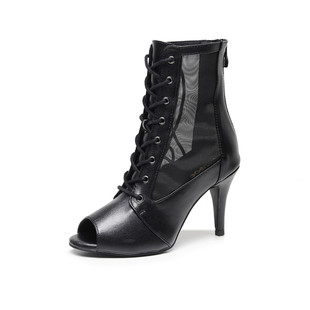现代舞爵士靴高帮舞蹈鞋女爵士鞋heels爵士舞专用高跟鞋欧美凉靴