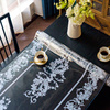 泰绣软玻璃桌垫防油防水桌布透明蕾丝印花茶几，花垫pvc水晶板桌垫