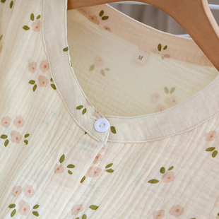 夏季月子服薄款纯棉纱布产后春秋季哺乳孕妇睡衣4月份5孕妇出院服