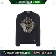 香港直发Versace范思哲男士T恤长袖圆领黑色复古印花休闲百搭