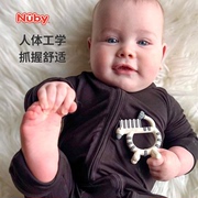 Nuby努比全硅胶斑马动物婴儿牙胶防吃手可煮婴儿咬咬胶磨牙固齿