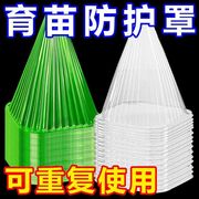可重复使用加厚方形植物钟罩大棚菜园鸟类霜冻伤害育苗绿色保护罩