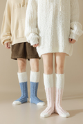珊瑚绒袜子长筒厚袜子男士秋冬季保暖家居睡眠地板袜女中筒月子袜